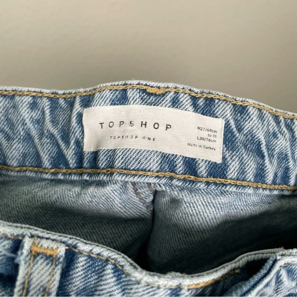 Topshop Ripped High Waist Oversize Mom Jeans - Picture 7 of 8